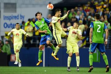 En su visita a Seattle, las Águilas empataron ante Sounders a dos goles.