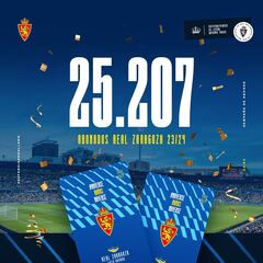 La fiel infantería del Zaragoza no deja de crecer: 25.207 abonados