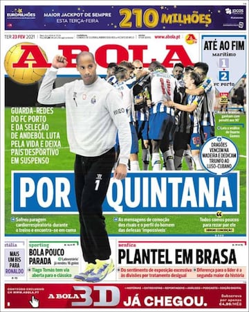 "La noche del pistolero"... las portadas deportivas de hoy