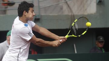 Santiago, 06 de marzo 2016. 
 Se enfrentan Cristian Garin de Chile y Manuel Castellanos de Republica Dominicana en  los dos &Atilde;&ordm;ltimos singles v&Atilde;&iexcl;lidos por la primera ronda de la Zona Americana I de Copa Davis.                  
                                                                                                                                                                                                                                                                                                                                                                                       Karin Pozo/Atonchile