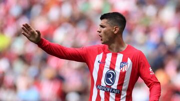 Morata, en el partido ante el Celta.