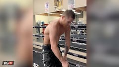 ¡Así queda Canelo después de un entrenamiento!
