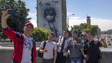 Lev Yashin est&aacute; presente en varios puntos de Mosc&uacute;, su ciudad natal y donde los aficionados le buscan.