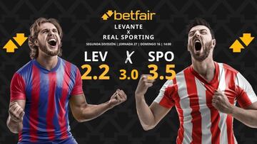Levante UD vs. Real Sporting de Gijón: horario, dónde ver, pronósticos y clasificación