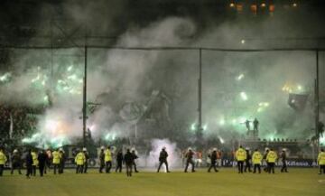 Suspendido el Panathinaikos-Olympiacos antes de empezar