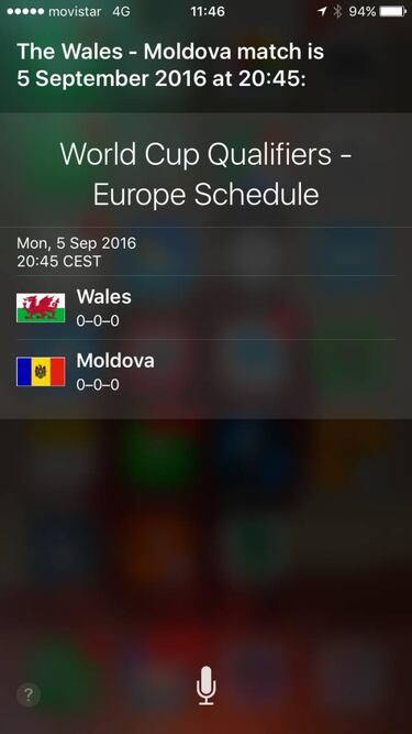 Apple's Siri really doesn't know about Euro 2016, or football...