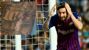 Messi puso la firma al tatuaje más espectacular sobre sí mismo y el dueño se la tatuó