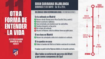El Atlético pide 'responsabilidad' en la caravana por la Liga
