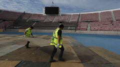 Presidente de Conmebol llega a inspeccionar el Estadio Nacional