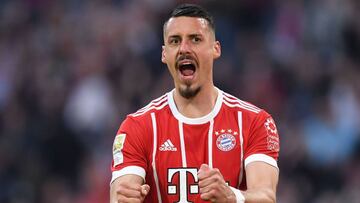 El delantero alem&aacute;n del Bayern Munich, Sandro Wagner, durante un partido.