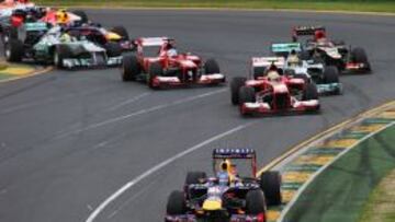 DETRÁS DE RED BULL. Ferrari, Lotus y Mercedes intentarán a partir del GP de España acercarse a la escudería energética.