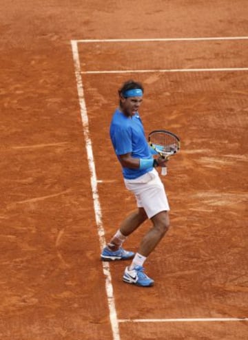 Rafa Nadal en Roland Garros de 2011, ganó a Roger Federer.