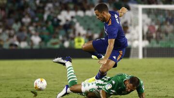 Hazard, durante el Betis-Real Madrid.