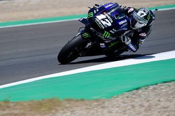 Maverick Viñales durante la carrera. 