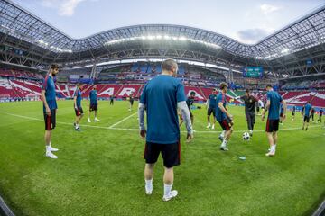 España se prepara para su partido ante Irán