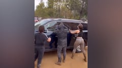 Spanish president’s car destroyed and attacked with stick during dramatic visit to Valencia