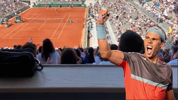 El homenaje a Nadal antes de cada partido en Roland Garros