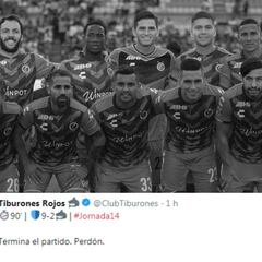 Veracruz pide perdón en su cuenta oficial de Twitter