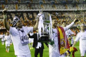 El Real Madrid campeón de la Copa del Rey. Pepe y Sergio Ramos.