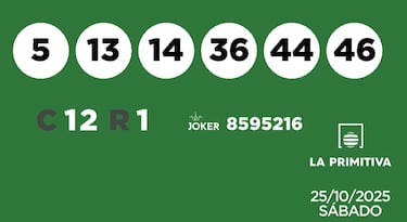 La Primitiva: comprobar los resultados del sorteo de hoy, sábado 25 de octubre