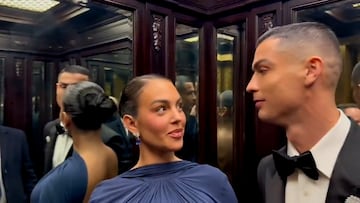 El momento viral en el ascensor entre Georgina y Cristiano antes de ver a Trump: millones de visitas al instante