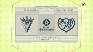 Resumen y goles del Mirandés vs Rayo Vallecano, Liga SmartBank