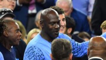 Michael Jordan durante la final de la NCAA.