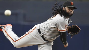 Johnny Cueto fue capaz de completar el encuentro contra los San Diego Padres.