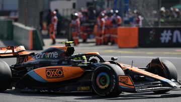 Norris, con el McLaren en M¨¦xico.