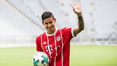 El primer día de James en el Bayern