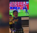 Se va a ver más que el gol: el hijo de Messi celebrando en su casa