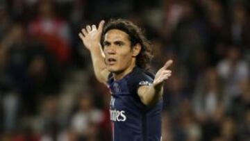 Cavani, durante el partido.