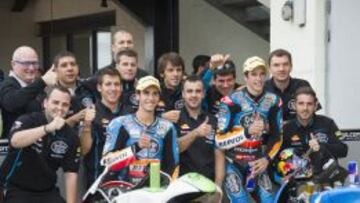 UNIDOS. El Team Estrella Galicia est&aacute; dispuesto a batir a Jack Miller en la lucha por el Mundial de Moto3.
 