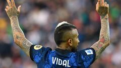 Soccer Football - Serie A - Udinese v Inter Milan - Dacia Arena, Udine, Italy - May 1, 2022  Inter Milan's Arturo Vidal reacts REUTERS/Jennifer Lorenzini