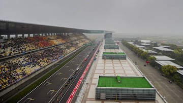 Recta del circuito de Shangh&aacute;i durante los libres cancelados.