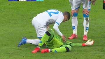 El duro choque entre Ospina y Dzeko que asustó a Italia