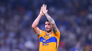 Andre-Pierre Gignac of Tigres during the Quarterfinals second leg match between Monterrey and Tigres UANL as part of the Torneo Clausura 2024 Liga BBVA MX at BBVA Bancomer Stadium on May 12, 2024 in Monterrey, Nuevo Leon, Mexico.