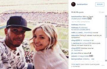 La intensa vida de Hamilton vista en sus redes sociales