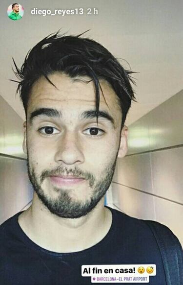 Diego Reyes ya está de regreso en Barcelona: "Al fin en casa"