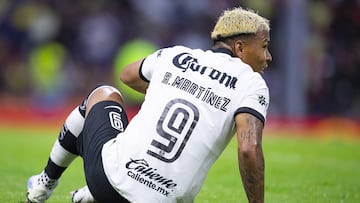 Roger Martínez durante el partido América vs Puebla, correspondiente a la Jornada 03 del Torneo Clausura 2023 de la Liga BBVA MX, en el Estadio Azteca, el 21 de Enero de 2023.