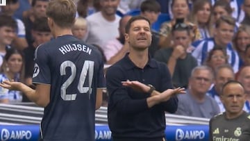 Xabi Alonso, tras la roja a Huijsen.