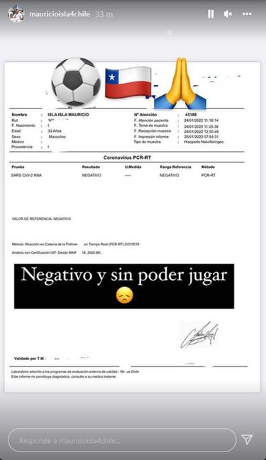 El vuelco en el Caso Isla: ¡su examen PCR es negativo!