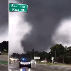 La escena parece una película de terror: el tornado que azotó Florida antes de llegar Milton