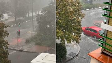 Fuertes lluvias en Madrid: la DANA llega cargada de agua a la capital