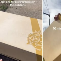 She picks up a box lying on the street in Long Island and finds an old surprise: “It’s been there since 1987″