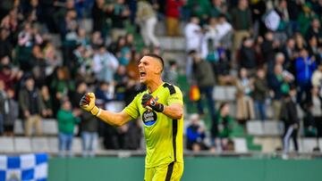 Ander Cantero, portero del Racing de Ferrol.