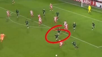 Increíble muestra de fe y velocidad para evitar un gol a su exequipo, el  Wolfsburgo.