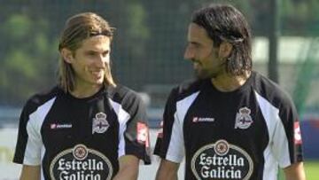 <b>SONRIENTE. </b>Filipe realizó ayer su primera sesión con el Depor.