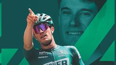 Cartel promocional del Equipo Kern Pharma para anunciar el salto de Unai Aznar como ciclista profesional.