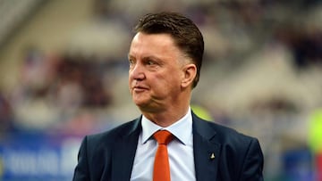 Louis van Gaal, entrenador neerlandés, durante un partido.